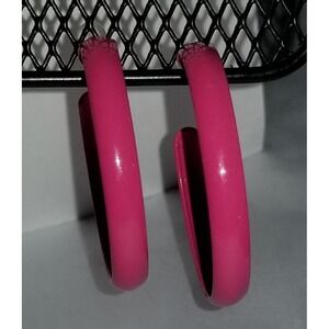 Hot‎ Pink Hoop Earrings